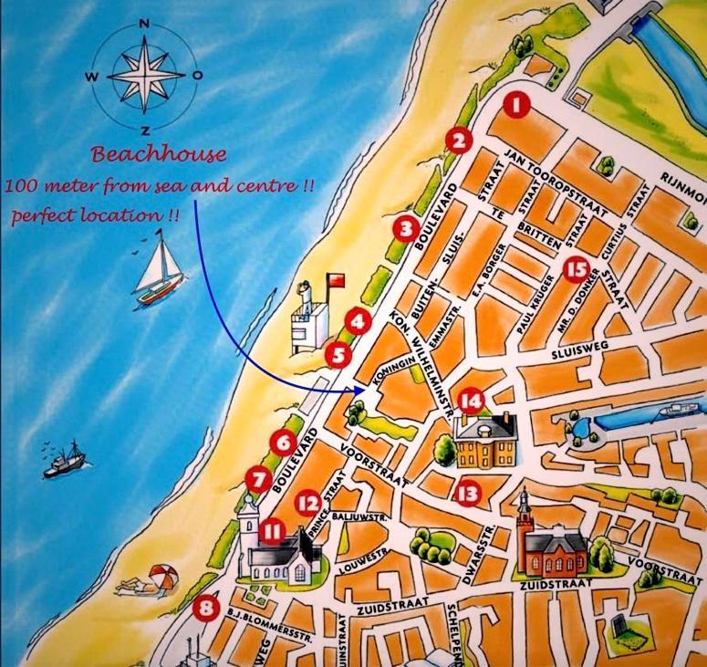 Beachhouse Anna, 1 Minute Walk To The Beach And Centre Of Katwijk, Free Private Parking Next To The House ! Katwijk aan Zee Екстериор снимка